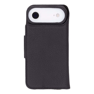 Burkley Leather Wallet Case - iPhone Air, Pebble Black - BlackBrook Case