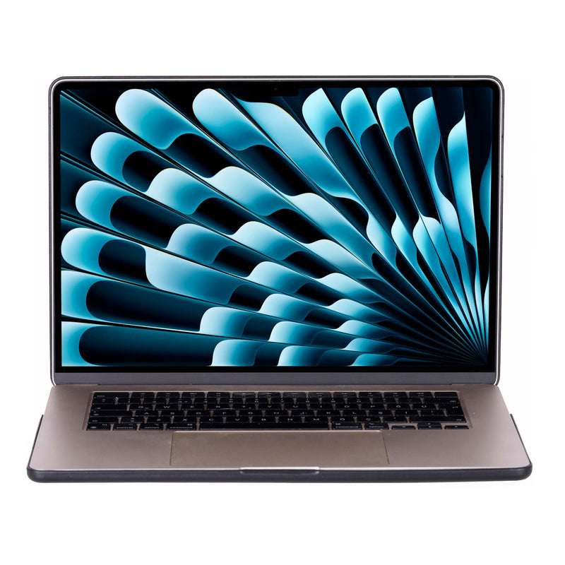 Leather MacBook Air 15 - inch Case - Butler Protective Hardshell, Black - BlackBrook Case