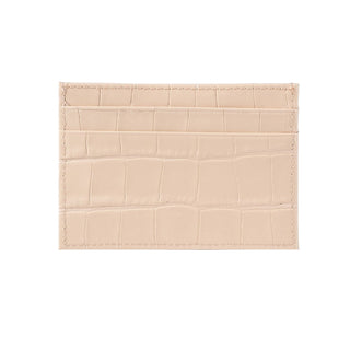 Capri Women’s Croco Leather Card Holder – Mapi Edition, Beige - Mapi