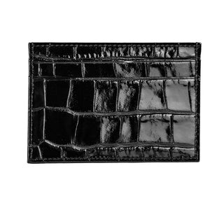 Capri Women’s Croco Leather Card Holder – Mapi Edition, Black - Mapi