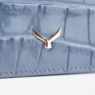 Capri Women’s Croco Leather Card Holder – Mapi Edition, Blue - Mapi