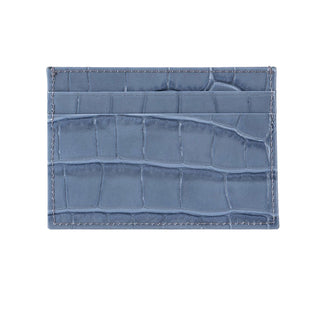 Capri Women’s Croco Leather Card Holder – Mapi Edition, Blue - Mapi