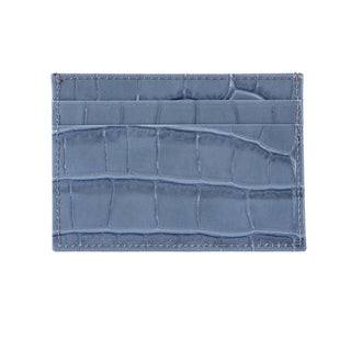 Capri Women’s Croco Leather Card Holder – Mapi Edition, Blue - Mapi