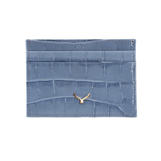 Capri Women’s Croco Leather Card Holder – Mapi Edition, Blue - Mapi
