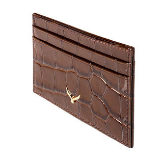 Capri Women’s Croco Leather Card Holder – Mapi Edition, Brown - Mapi