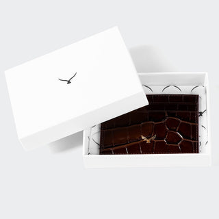 Capri Women’s Croco Leather Card Holder – Mapi Edition, Brown - Mapi