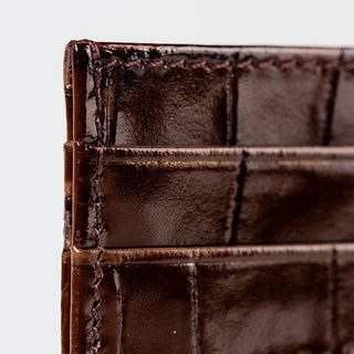 Capri Women’s Croco Leather Card Holder – Mapi Edition, Brown - Mapi