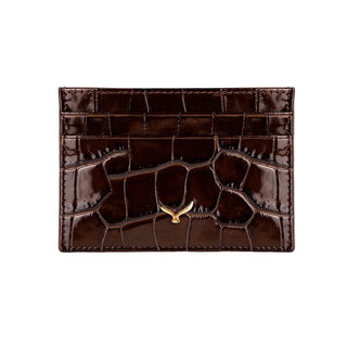 Capri Women’s Croco Leather Card Holder – Mapi Edition, Brown - Mapi