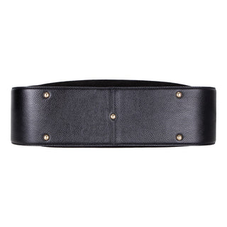 Carina Suede Leather Women's Shoulder Bag, Black - BlackBrook Case