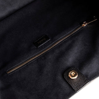 Carina Suede Leather Women's Shoulder Bag, Black - BlackBrook Case