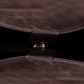 Carina Suede Leather Women's Shoulder Bag, Brown - BlackBrook Case