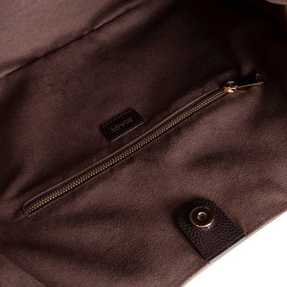 Carina Suede Leather Women's Shoulder Bag, Brown - BlackBrook Case