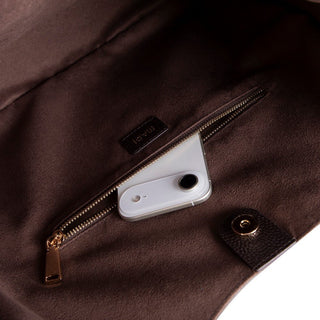 Carina Suede Leather Women's Shoulder Bag, Brown - BlackBrook Case