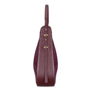 Carina Suede Leather Women's Shoulder Bag, Burgundy - BlackBrook Case