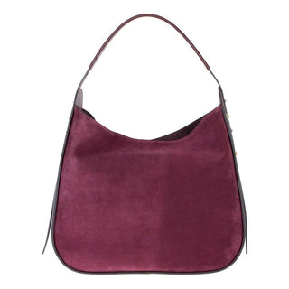 Carina Suede Leather Women's Shoulder Bag, Burgundy - BlackBrook Case