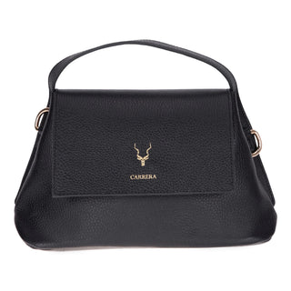 Carrera Arvelia Leather Women's Top Handle & Shoulder Bag, Black - BlackBrook Case
