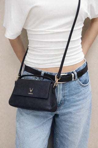 Carrera Arvelia Leather Women's Top Handle & Shoulder Bag, Black - BlackBrook Case