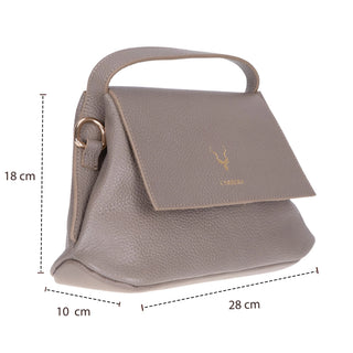 Carrera Arvelia Leather Women's Top Handle & Shoulder Bag, Mink - BlackBrook Case