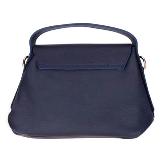 Carrera Arvelia Leather Women's Top Handle & Shoulder Bag, Navy Blue - BlackBrook Case