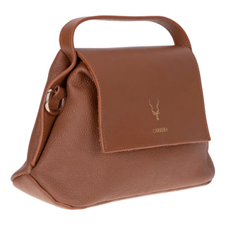Carrera Arvelia Leather Women's Top Handle & Shoulder Bag, Tan - BlackBrook Case