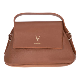 Carrera Arvelia Leather Women's Top Handle & Shoulder Bag, Tan - BlackBrook Case