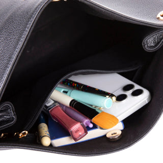 Carrera Calivra Leather Women's Shoulder Bag, Black - BlackBrook Case