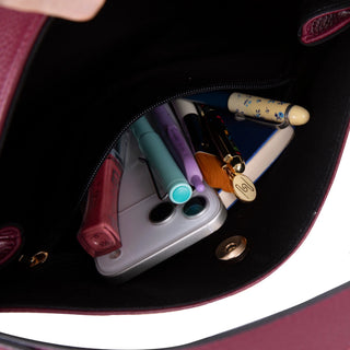 Carrera Calivra Leather Women's Shoulder Bag, Bordeaux - BlackBrook Case