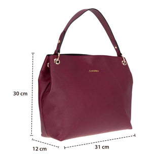 Carrera Calivra Leather Women's Shoulder Bag, Bordeaux - BlackBrook Case