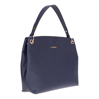 Carrera Calivra Leather Women's Shoulder Bag, Navy Blue - BlackBrook Case