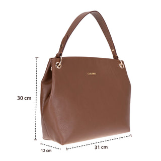 Carrera Calivra Leather Women's Shoulder Bag, Tan - BlackBrook Case