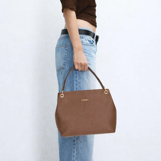 Carrera Calivra Leather Women's Shoulder Bag, Tan - BlackBrook Case