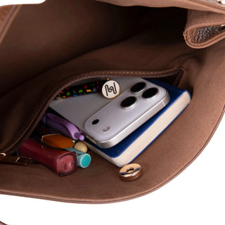Carrera Calivra Leather Women's Shoulder Bag, Tan - BlackBrook Case