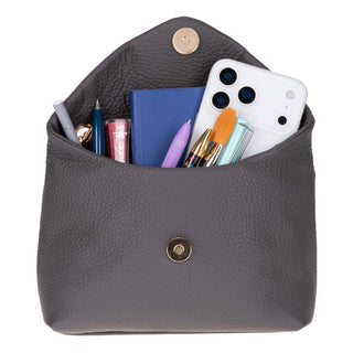 Carrera Lunera — Floater Leather Shoulder Bag, Grey - BlackBrook Case