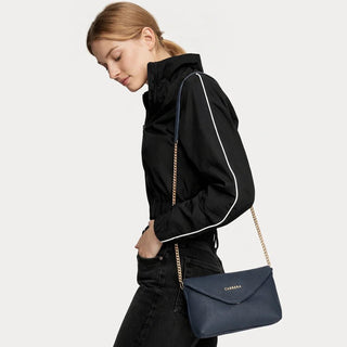 Carrera Lunera — Floater Leather Shoulder Bag, Navy Blue - BlackBrook Case