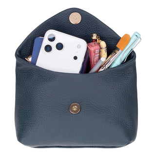 Carrera Lunera — Floater Leather Shoulder Bag, Navy Blue - BlackBrook Case