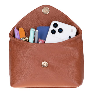 Carrera Lunera — Floater Leather Shoulder Bag, Tan - BlackBrook Case