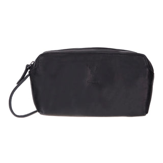 Carrera Montelaro — Full - Grain Cowhide Handheld & Toiletry Bag, Black - BlackBrook Case