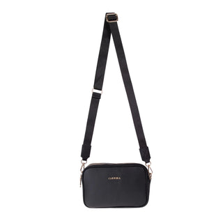 Carrera Morienna Leather Women's Compact Shoulder Bag, Black - BlackBrook Case