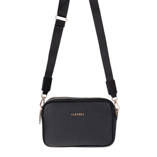 Carrera Morienna Leather Women's Compact Shoulder Bag, Black - BlackBrook Case
