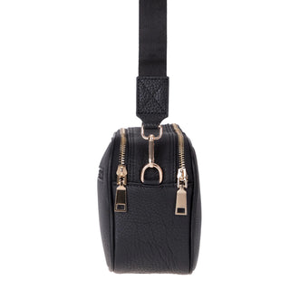 Carrera Morienna Leather Women's Compact Shoulder Bag, Black - BlackBrook Case