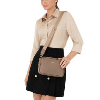 Carrera Morienna Leather Women's Compact Shoulder Bag, Mink - BlackBrook Case