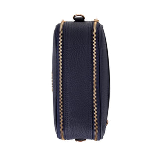 Carrera Morienna Leather Women's Compact Shoulder Bag, Navy Blue - BlackBrook Case