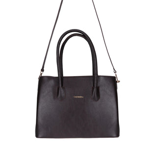 Carrera Novelya — Full - Grain Leather Top Handle Bag, Pebble Brown - BlackBrook Case