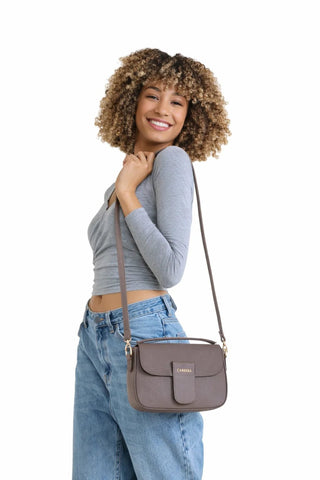 Carrera Seravelle Leather Women's Crossbody Bag, Beige - BlackBrook Case