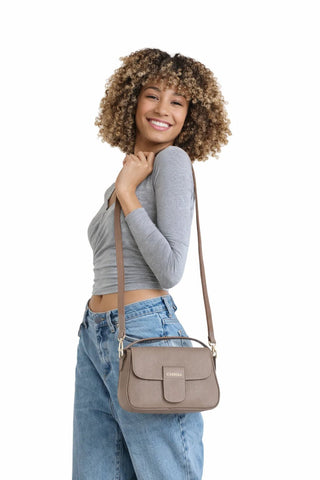 Carrera Seravelle Leather Women's Crossbody Bag, Mink - BlackBrook Case