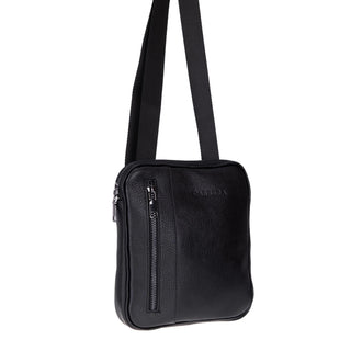 Carrera Torrenzio Leather Men's Compact Handbag, Black - BlackBrook Case