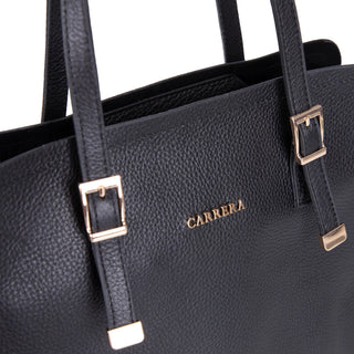 Carrera Velmora Leather Women's Handbag, Black - BlackBrook Case