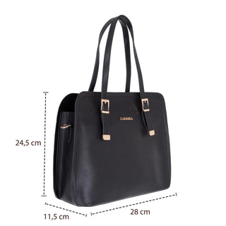 Carrera Velmora Leather Women's Handbag, Black - BlackBrook Case