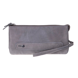 Carrera Vernox — Full - Grain Cowhide Slim Handheld Pouch, Grey - BlackBrook Case