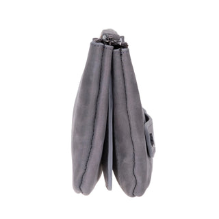 Carrera Vernox — Full - Grain Cowhide Slim Handheld Pouch, Grey - BlackBrook Case